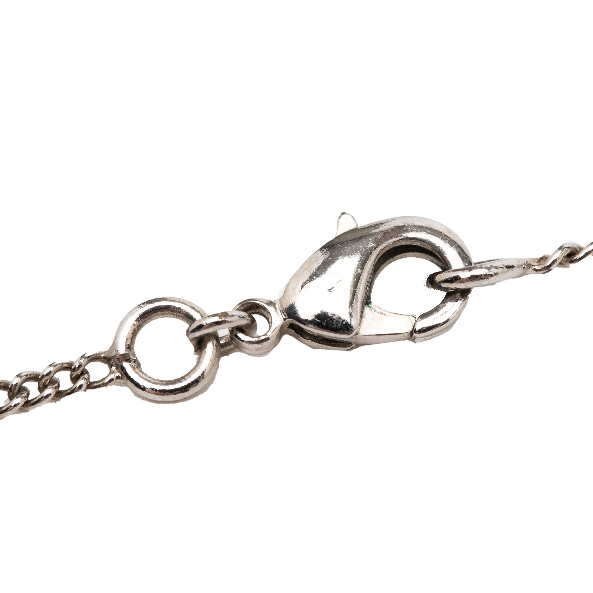 CC Silver Plated Rhinestone Pendant Necklace - Image 3