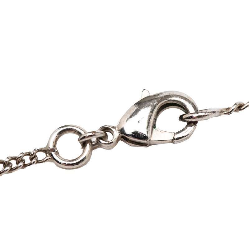 CC Silver Plated Rhinestone Pendant Necklace - Image 3