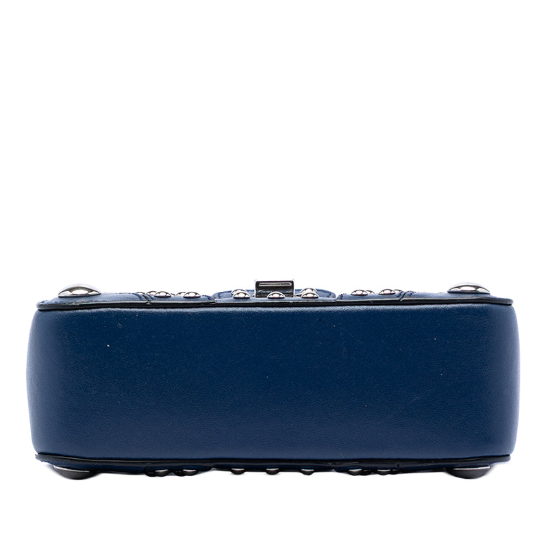 City Calfskin Studded Elektra Turn Lock Clutch - Image 3