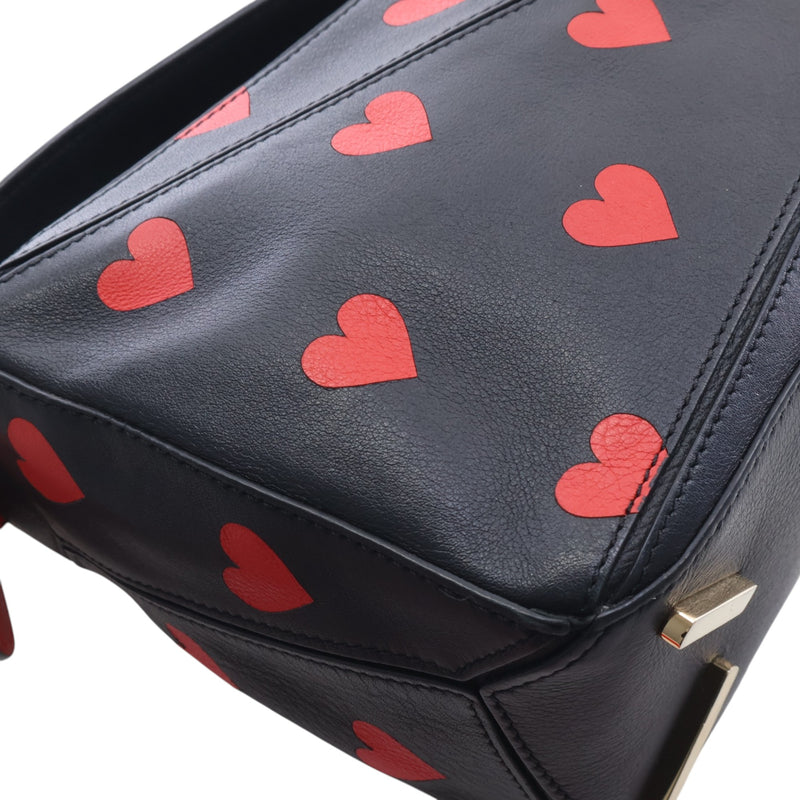Small Calfskin Heart Puzzle Satchel - Image 11