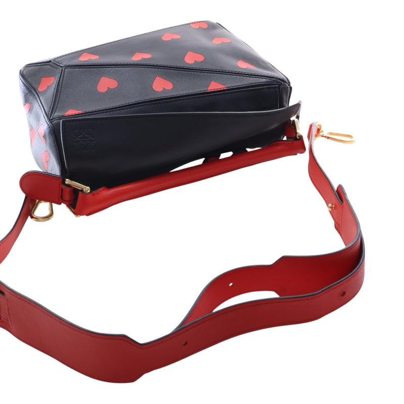 Small Calfskin Heart Puzzle Satchel - Image 14