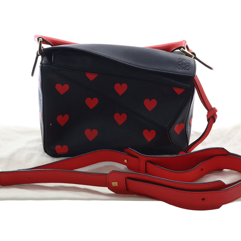 Small Calfskin Heart Puzzle Satchel - Image 15