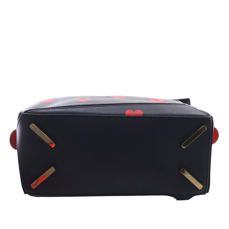 Small Calfskin Heart Puzzle Satchel - Image 5