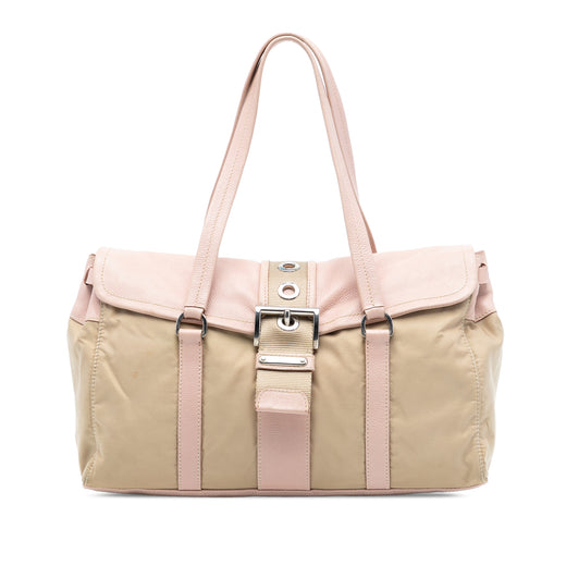 Vitello Trimmed Tessuto Shoulder Bag - Image 1