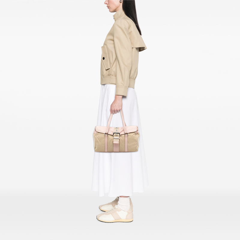 Vitello Trimmed Tessuto Shoulder Bag - Image 6