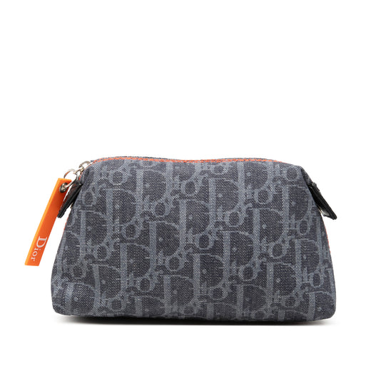Oblique Denim Flight Cosmetic Pouch - Image 1