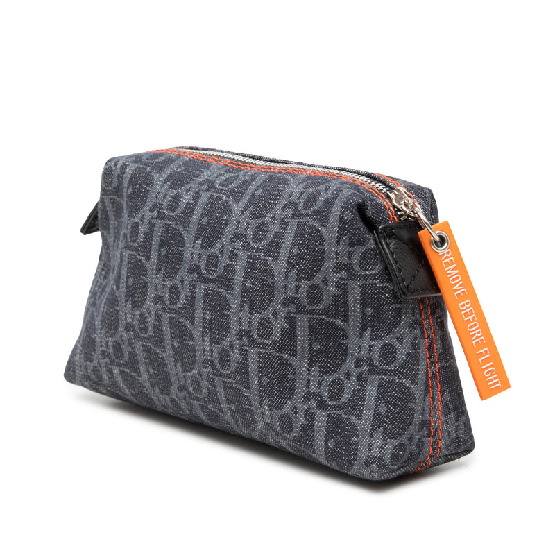 Oblique Denim Flight Cosmetic Pouch - Image 2