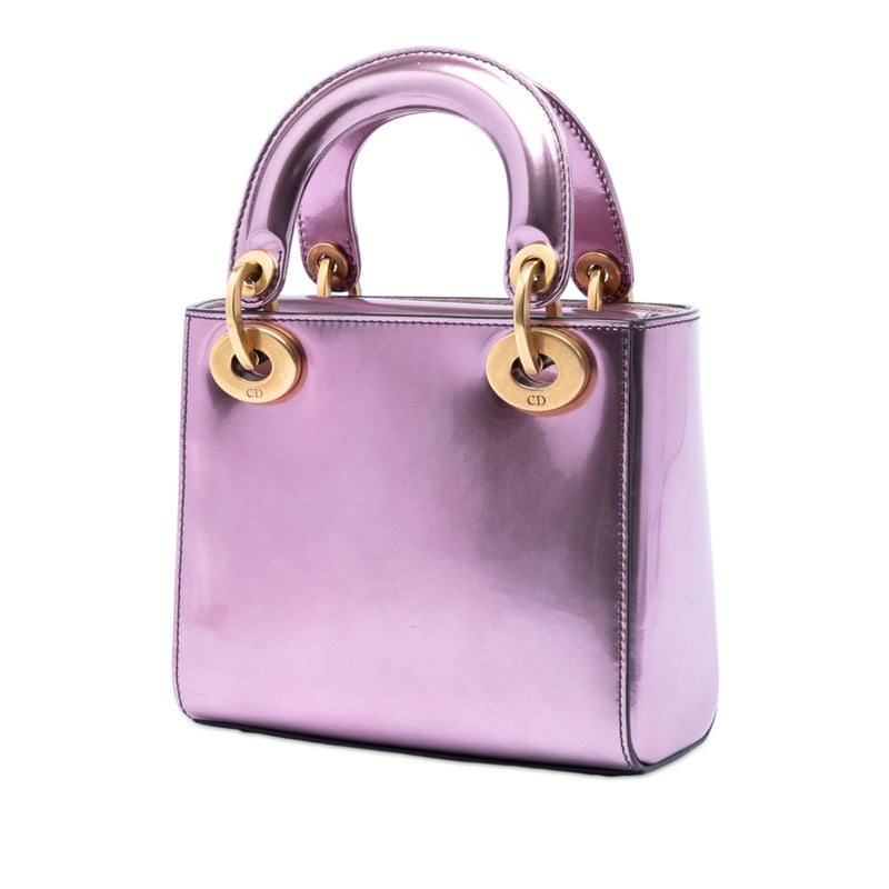 Mini Metallic Patent Lady Dior - Image 2