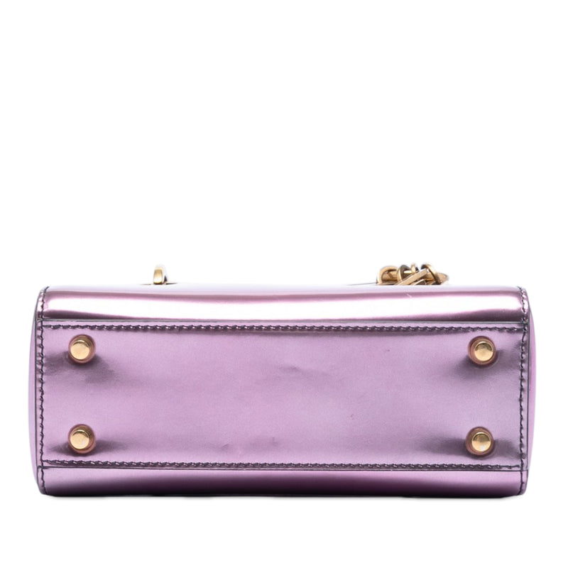 Mini Metallic Patent Lady Dior - Image 3