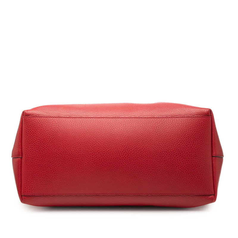 Large Dollar Calfskin GG Charm Dome Satchel - Image 3