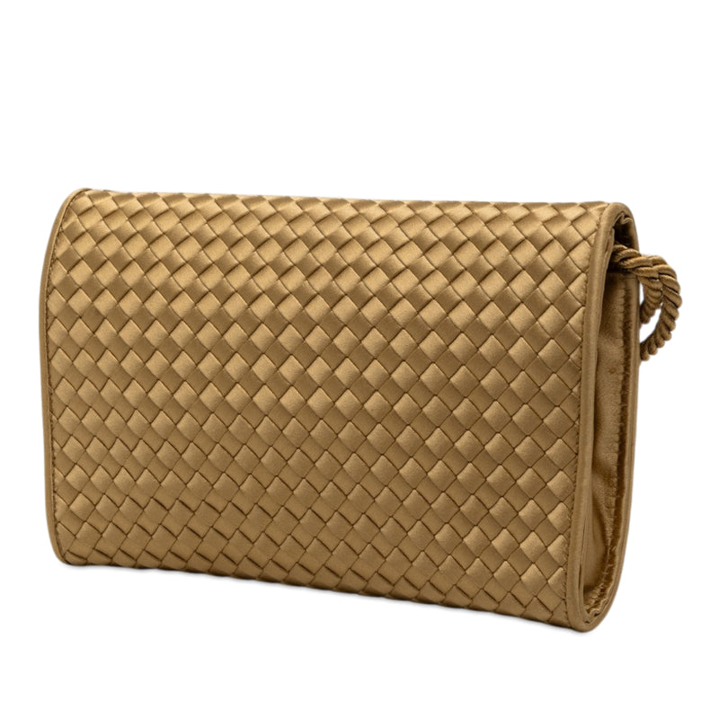 Satin Intrecciato Flap Shoulder Bag - Image 2