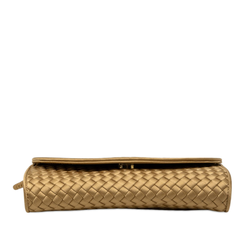 Satin Intrecciato Flap Shoulder Bag - Image 3