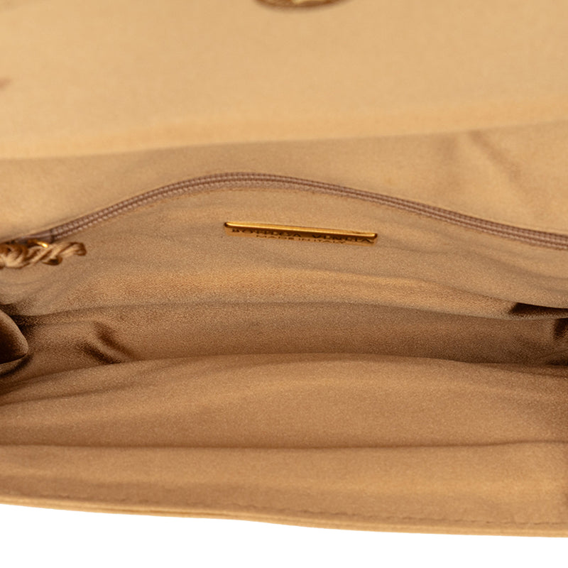 Satin Intrecciato Flap Shoulder Bag - Image 4