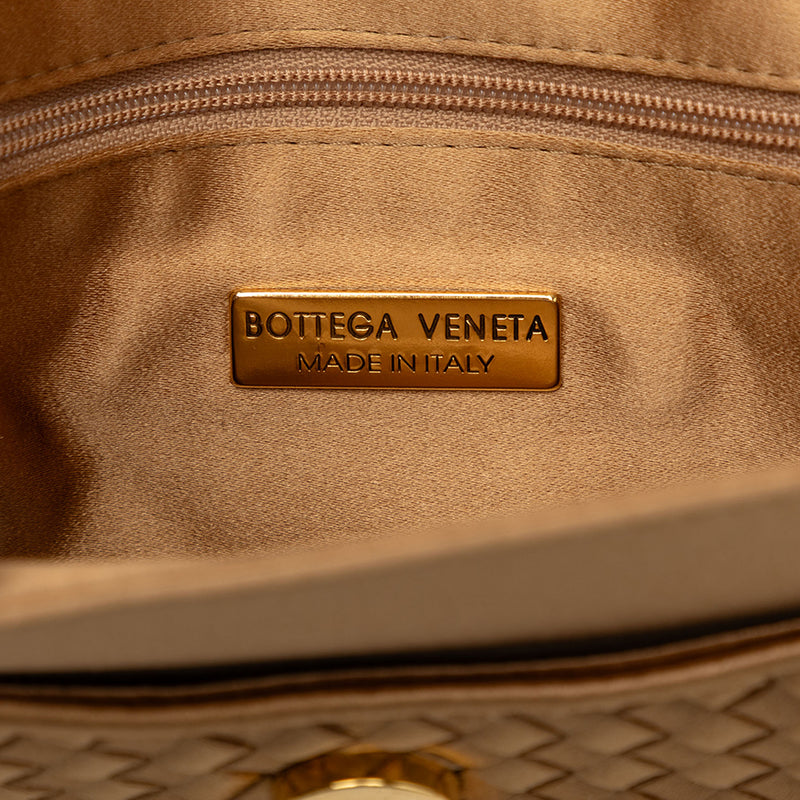 Satin Intrecciato Flap Shoulder Bag - Image 5