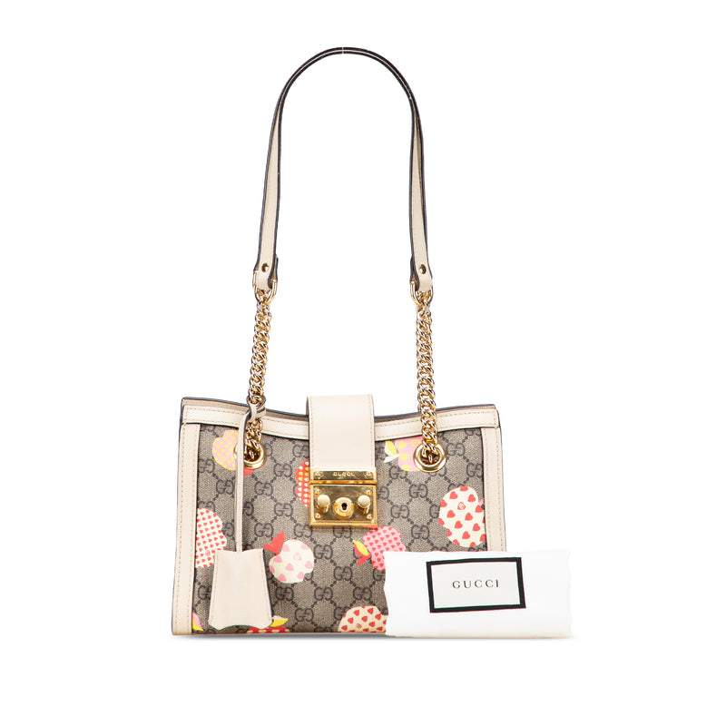 Small GG Supreme Apple Heart Padlock Tote - Image 11
