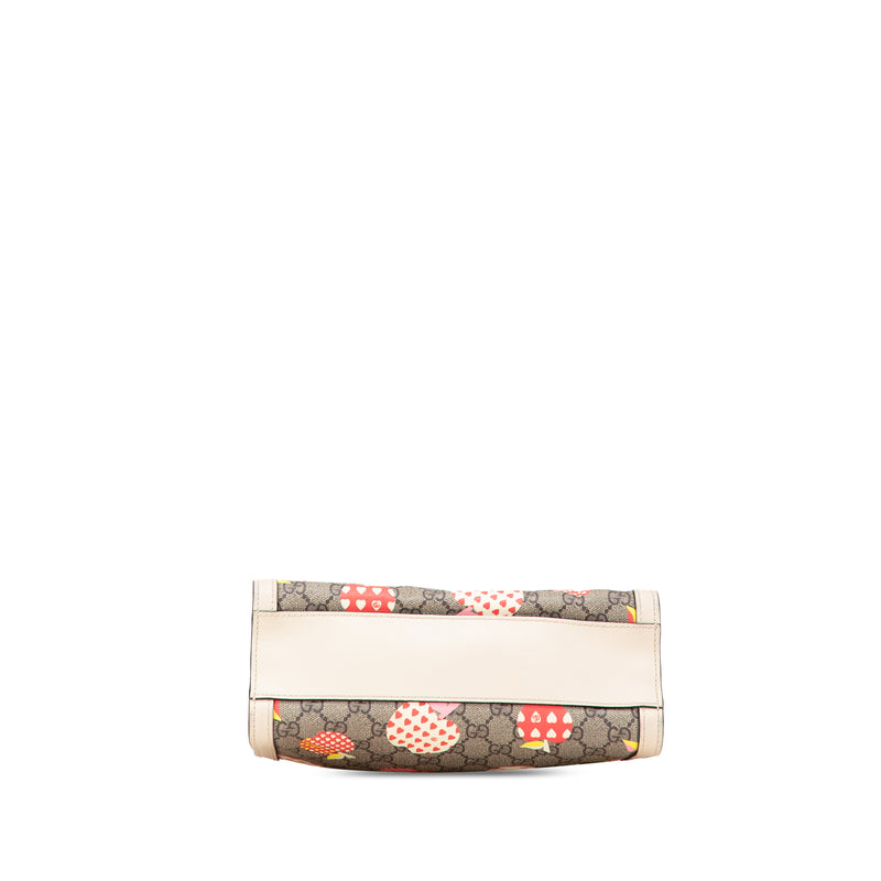 Small GG Supreme Apple Heart Padlock Tote - Image 3