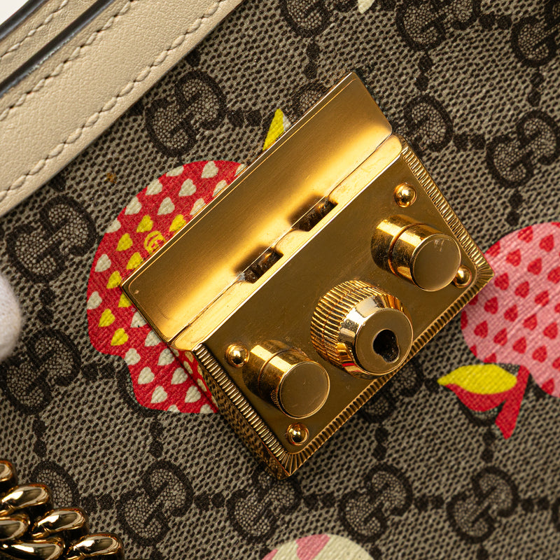 Small GG Supreme Apple Heart Padlock Tote - Image 7