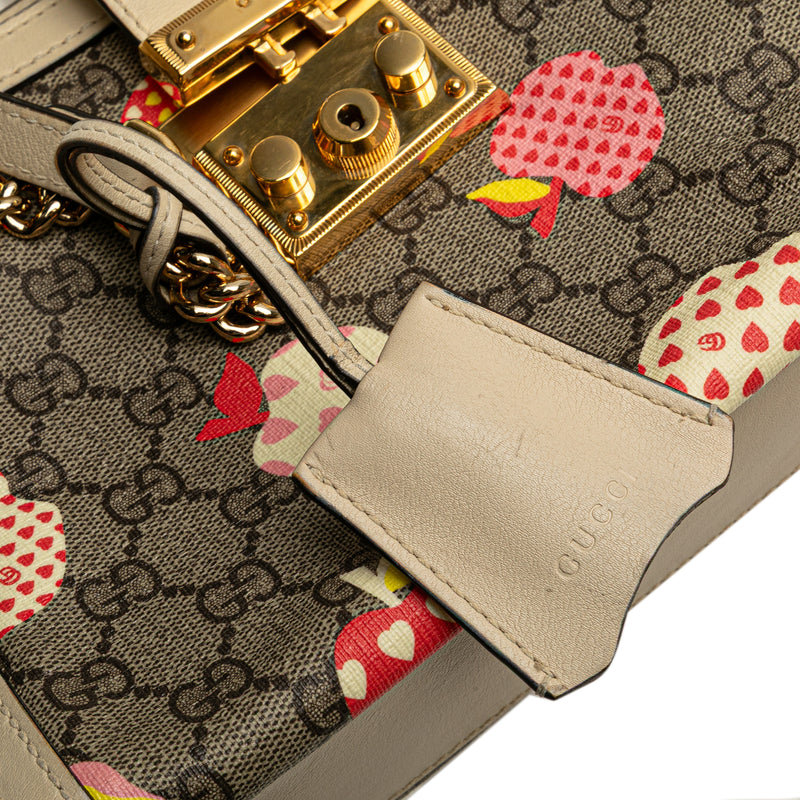 Small GG Supreme Apple Heart Padlock Tote - Image 9