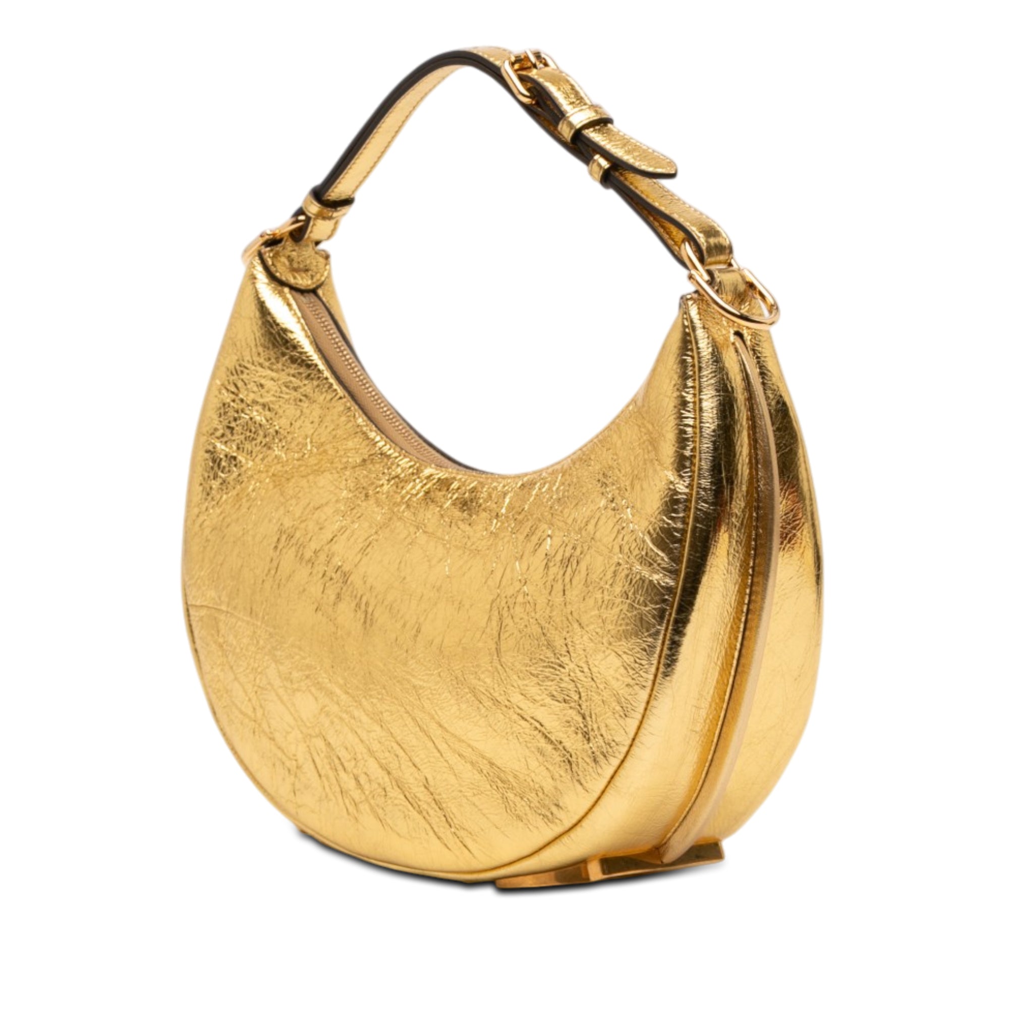 Small Metallic Leather Fendigraphy Hobo - Image 2
