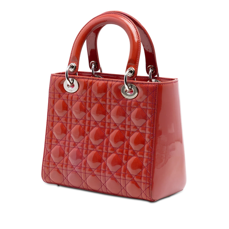 Medium Patent Cannage Lady Dior - Image 2
