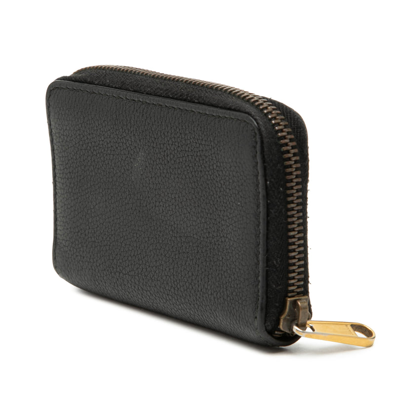 Grained Calfskin Logo Zip Around Coin Pouch - Image 2