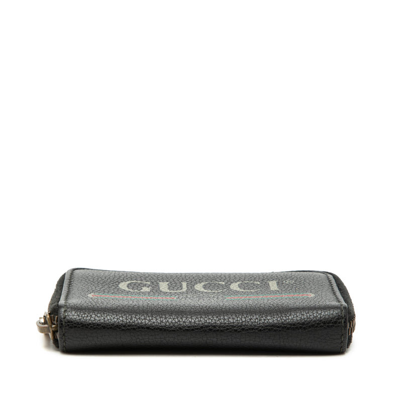 Grained Calfskin Logo Zip Around Coin Pouch - Image 3