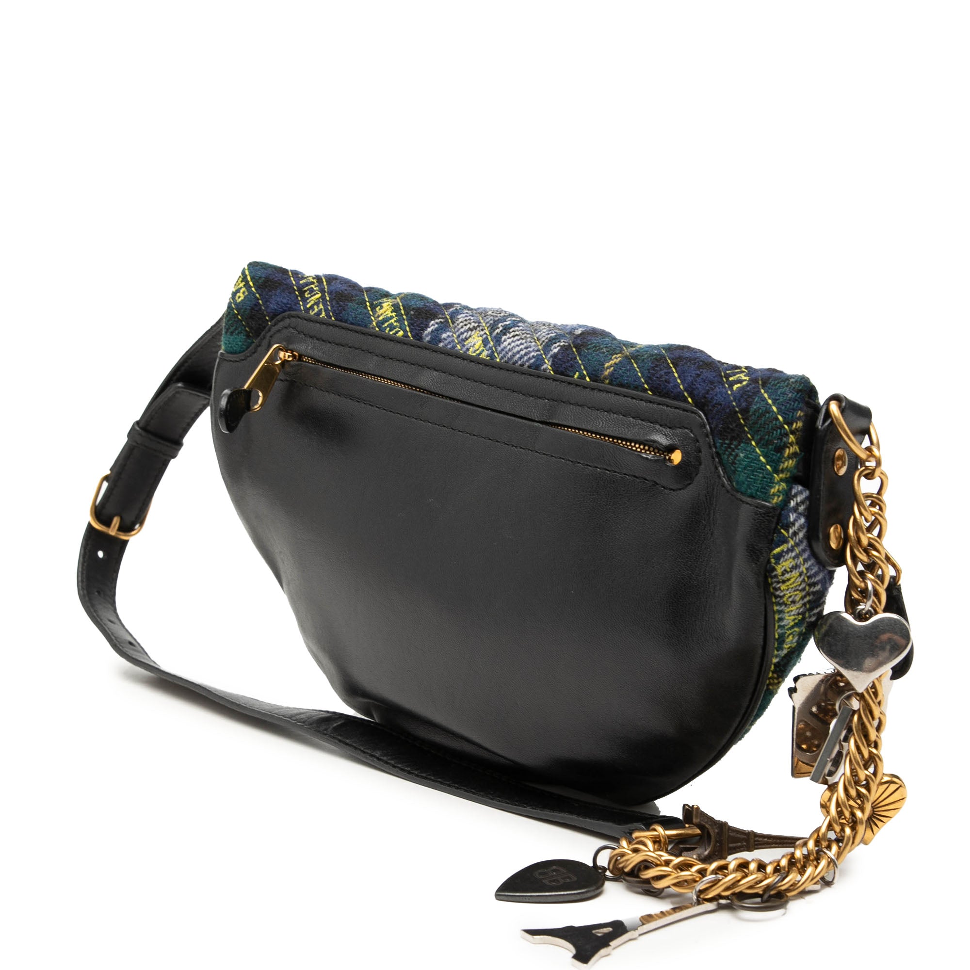 Diagonal Quilted Wool Allover Logo Souvenir Belt Bag XS - Image 2