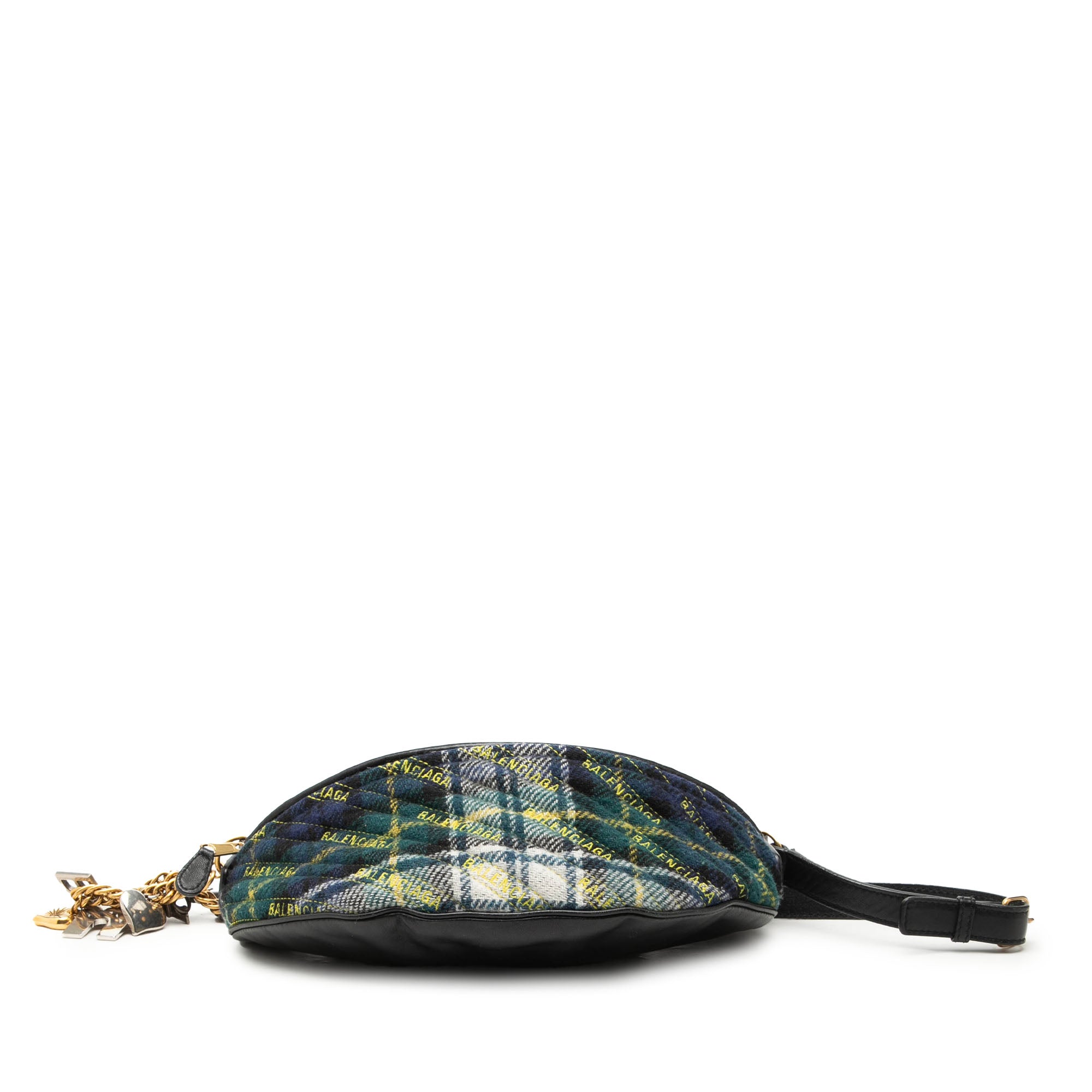 Diagonal Quilted Wool Allover Logo Souvenir Belt Bag XS - Image 3