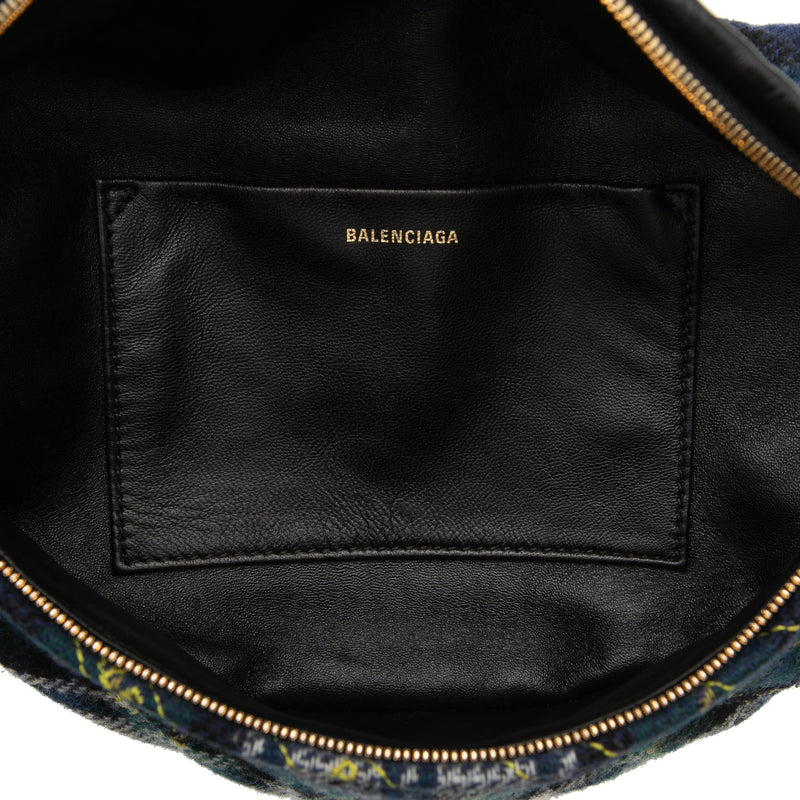Diagonal Quilted Wool Allover Logo Souvenir Belt Bag XS - Image 4