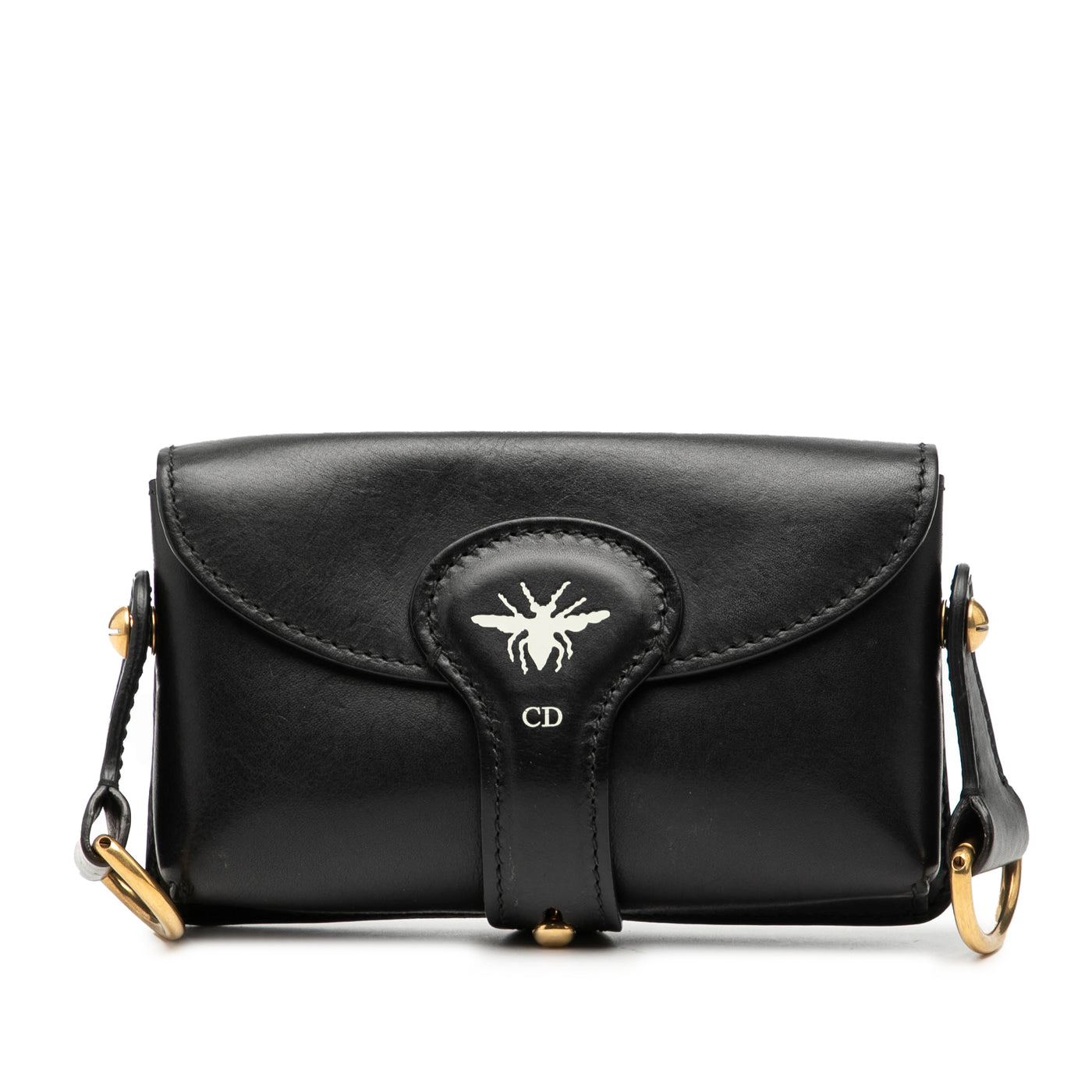Mini Leather D Bee Saddle Bag - Image 1