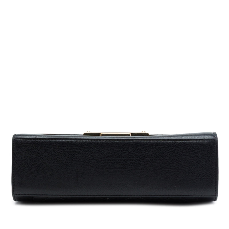 Small Quilted Grained Calfskin Label Click Flap - Image 3