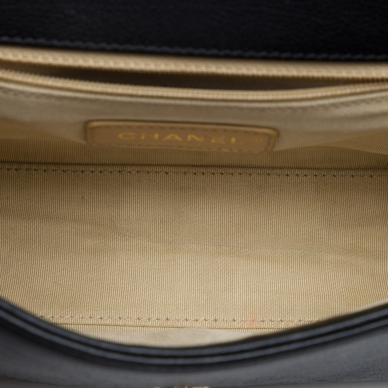 Small Quilted Grained Calfskin Label Click Flap - Image 4
