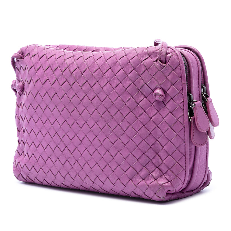 Nappa Intrecciato Nodini Double Zip Crossbody - Image 2