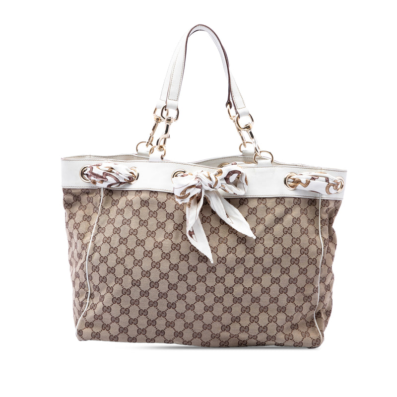 Large GG Canvas Positano Tote