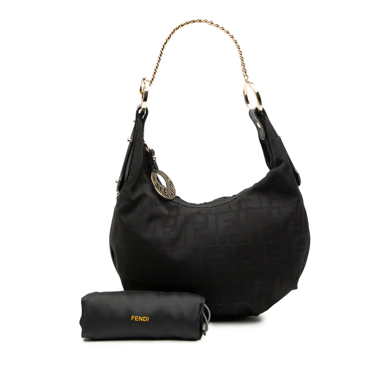 Zucca Canvas Chef Chain Hobo Bag - Image 8