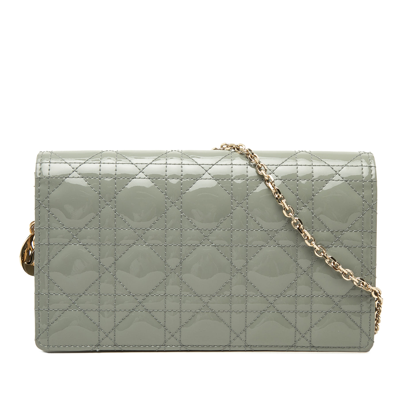 Patent Cannage Lady Dior Wallet On Chain - Image 1