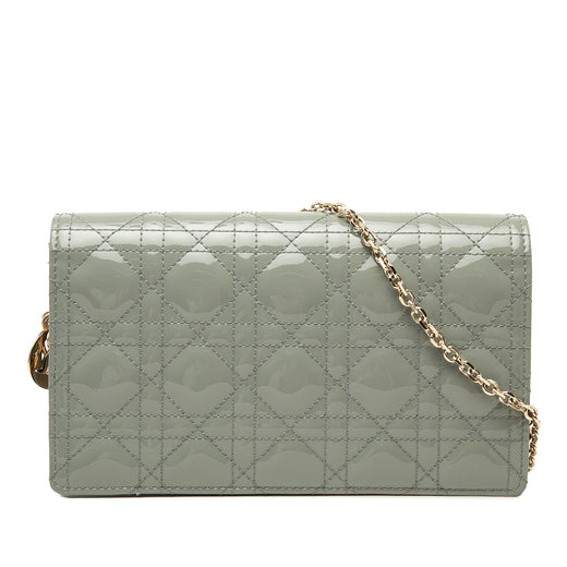 Patent Cannage Lady Dior Wallet On Chain - Image 1