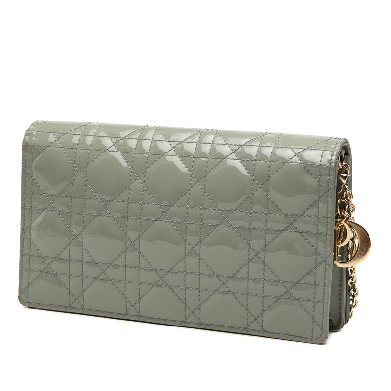 Patent Cannage Lady Dior Wallet On Chain - Image 2