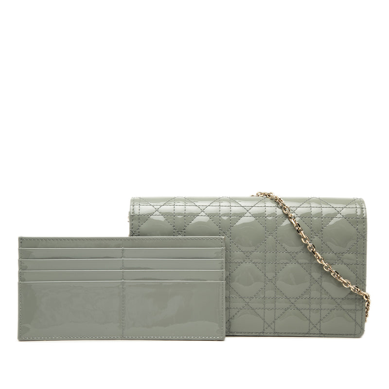 Patent Cannage Lady Dior Wallet On Chain - Image 7