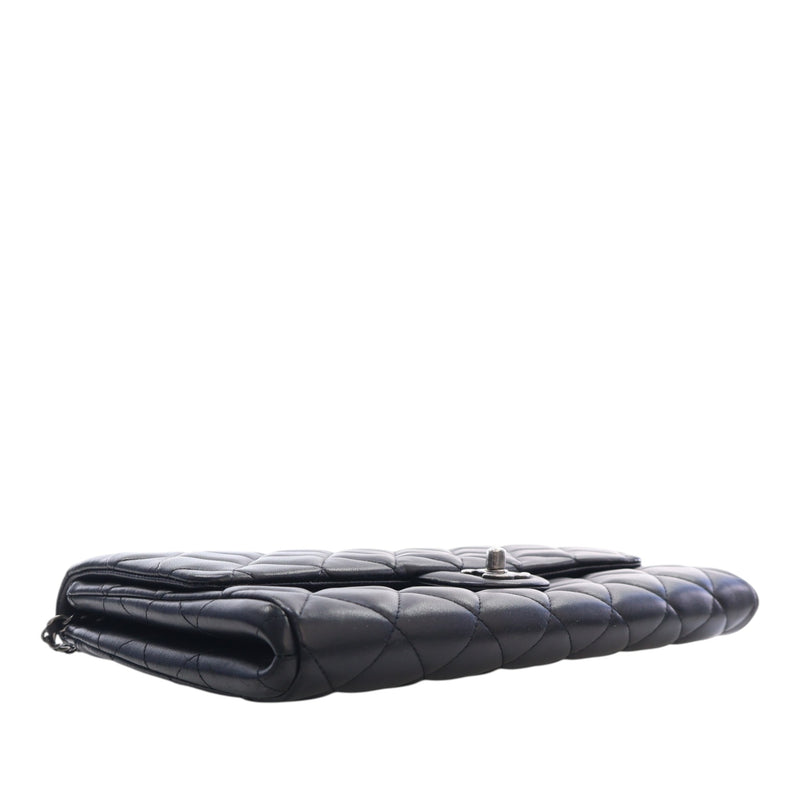 CC Quilted Lambskin Flap Clutch with Chain - Image 13