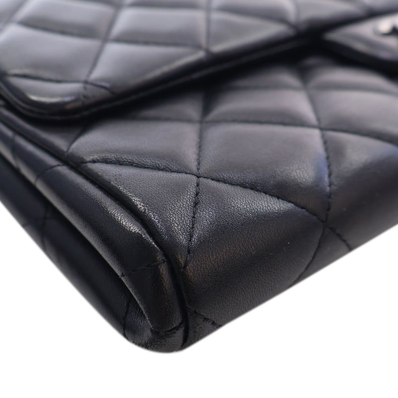CC Quilted Lambskin Flap Clutch with Chain - Image 9