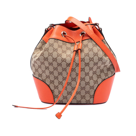 GG Canvas Drawstring Bucket Bag - Image 1