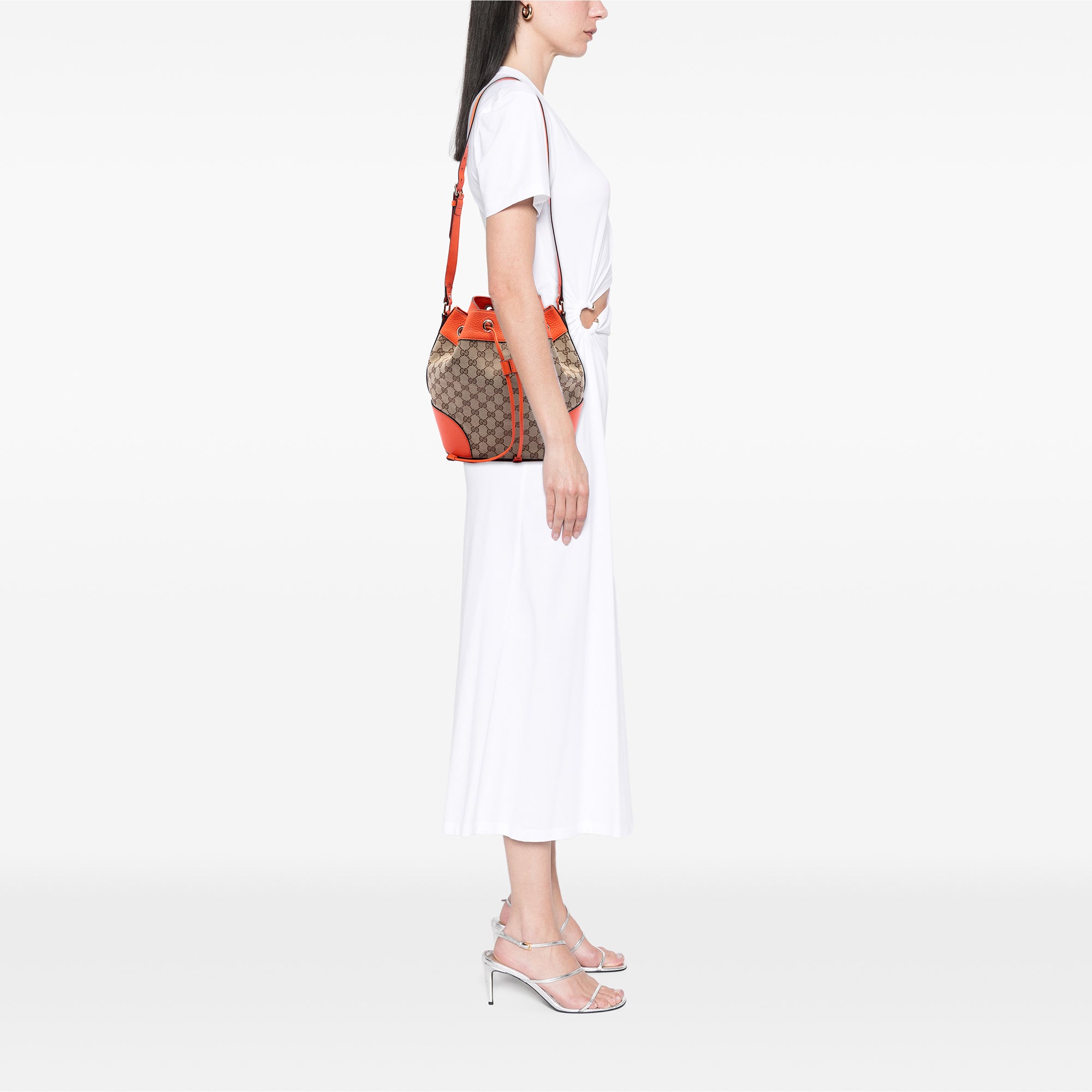 GG Canvas Drawstring Bucket Bag - Image 7