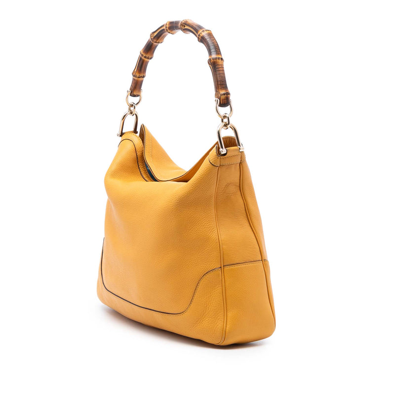 Calfskin Bamboo Diana Satchel - Image 2
