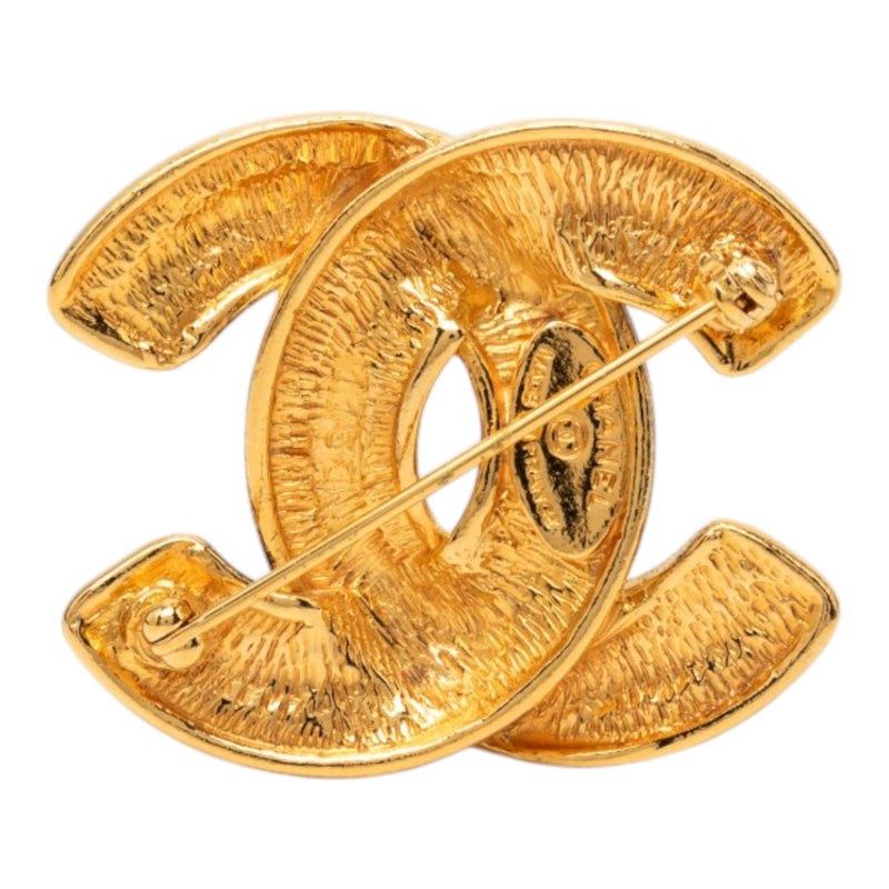 CC Gold Plated Quilted Brooch - Image 2