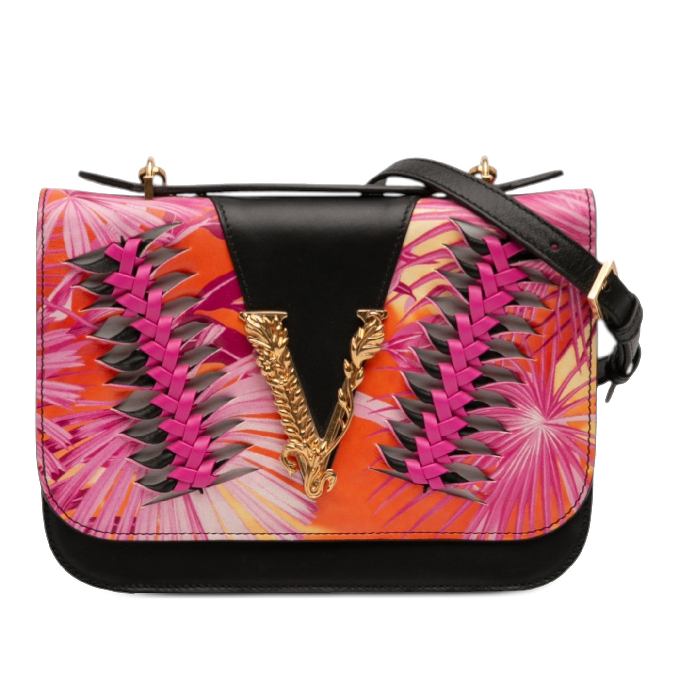 Calfskin Jungle Weave Virtus Satchel - Image 1