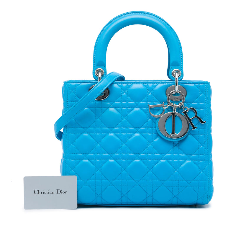 Medium Lambskin Cannage Lady Dior - Image 6