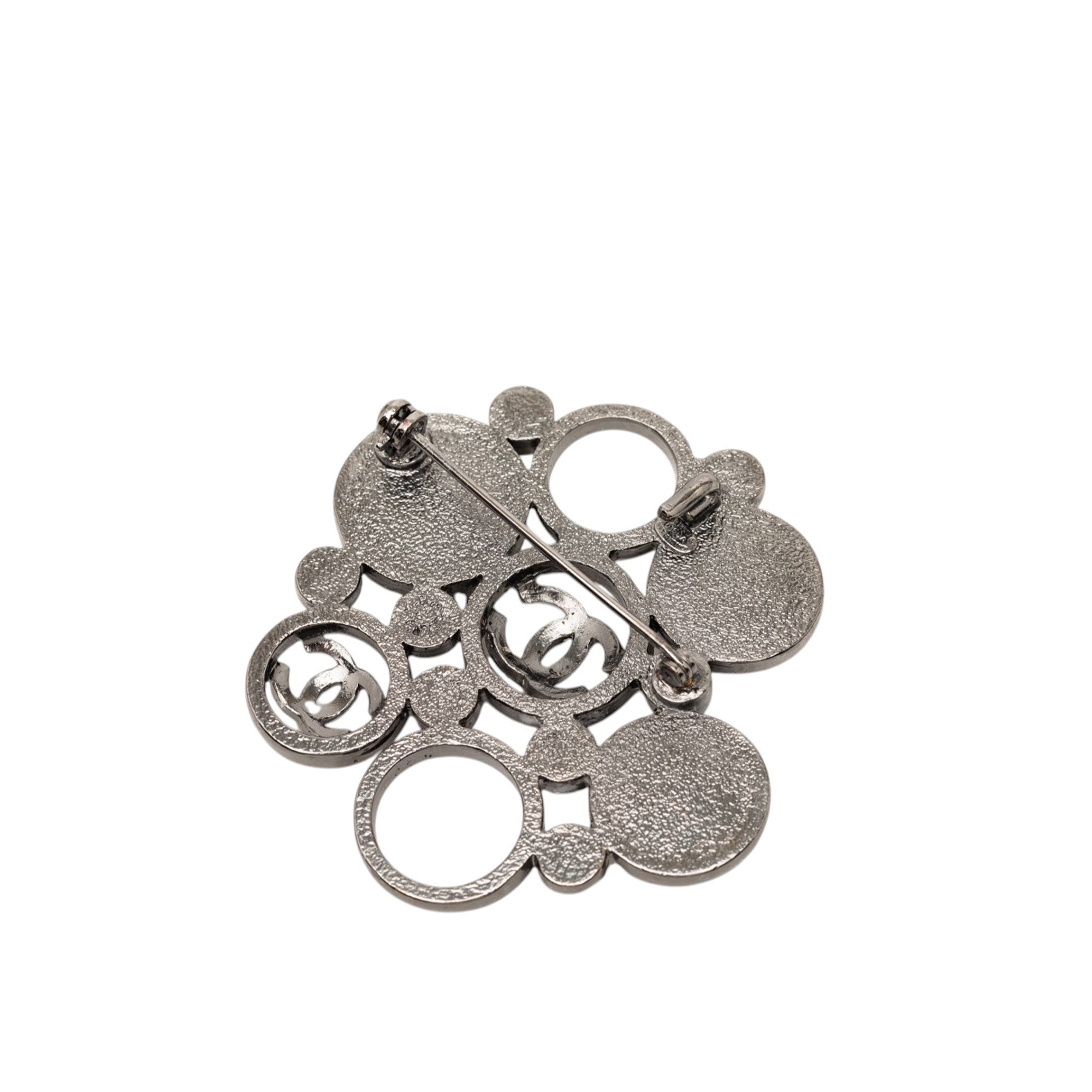 CC Brass Faux Pearl Pin Brooch - Image 2