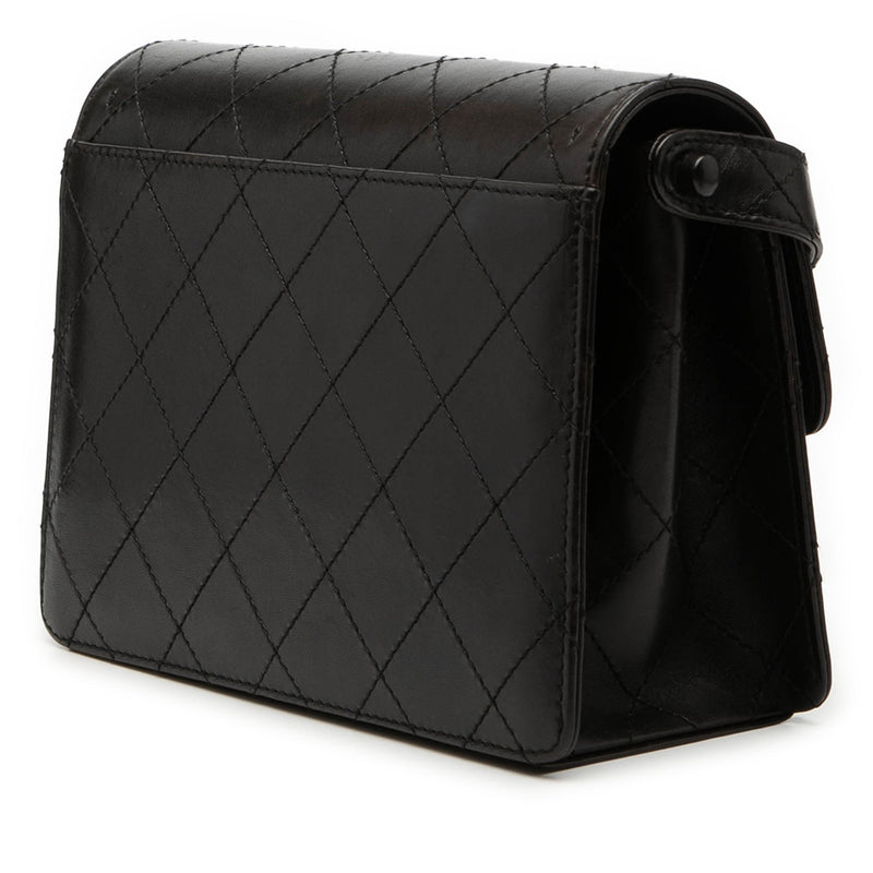 CC Quilted Lambskin Flap Shoulder Bag - Image 2