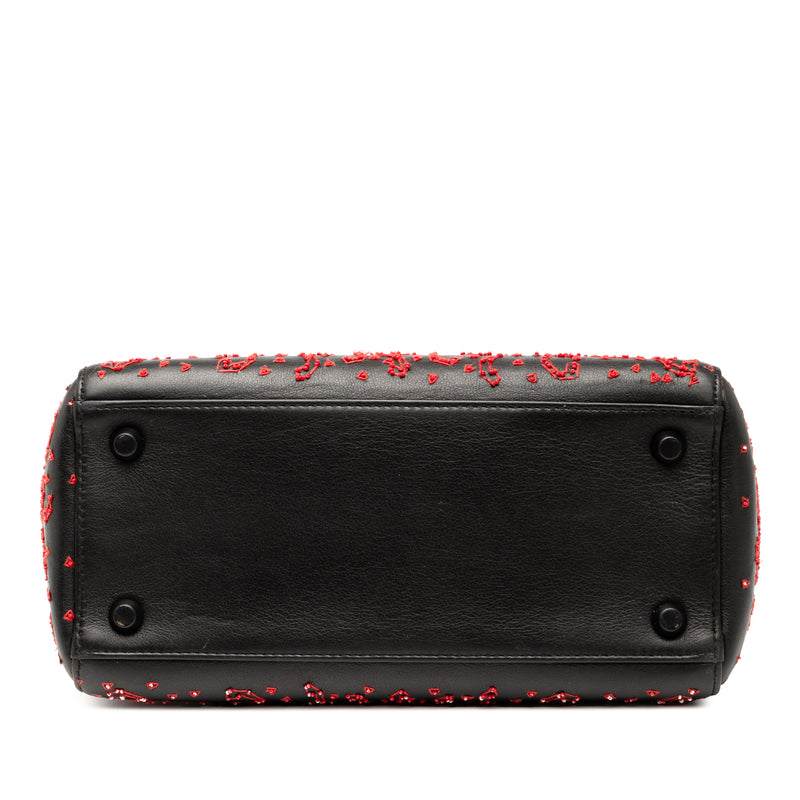 Medium Smooth Calfskin Embroidered Heart Playing Cards Lady Dior - Image 3
